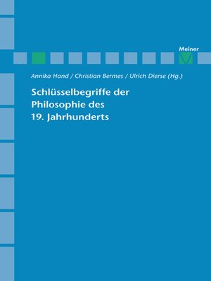 cover image of Schlüsselbegriffe der Philosophie des 19. Jahrhunderts